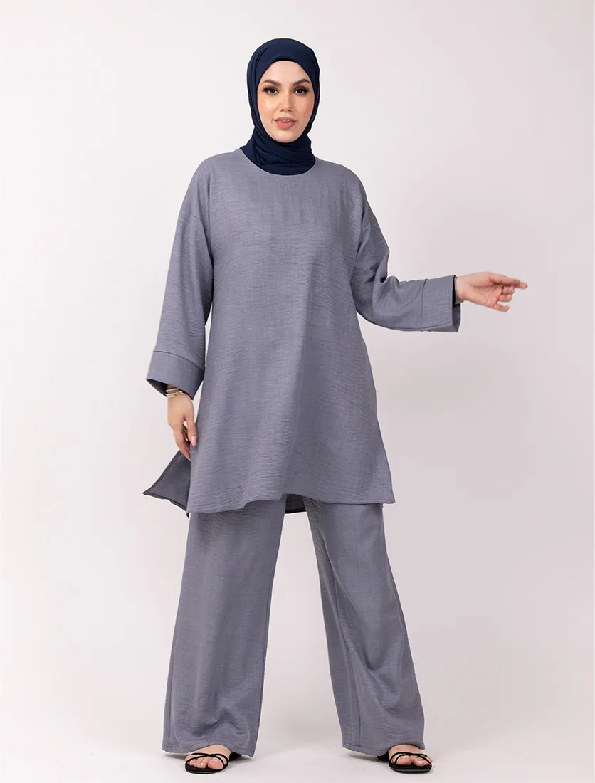 Denim Crêpey Co Ord Set
